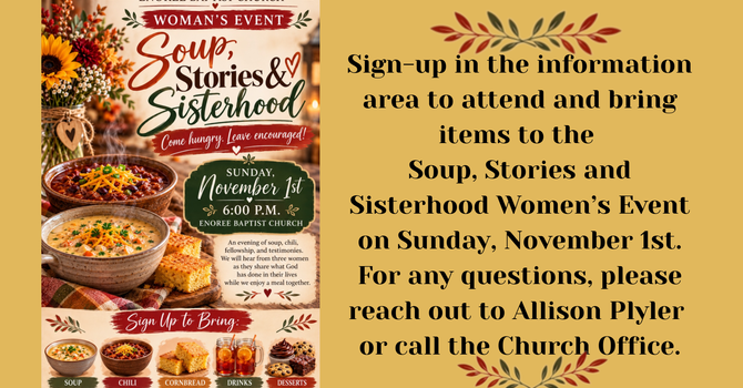 Ladies' Night: Soup, Stories and Sisterhood