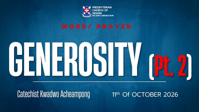 Generosity (Part 2)