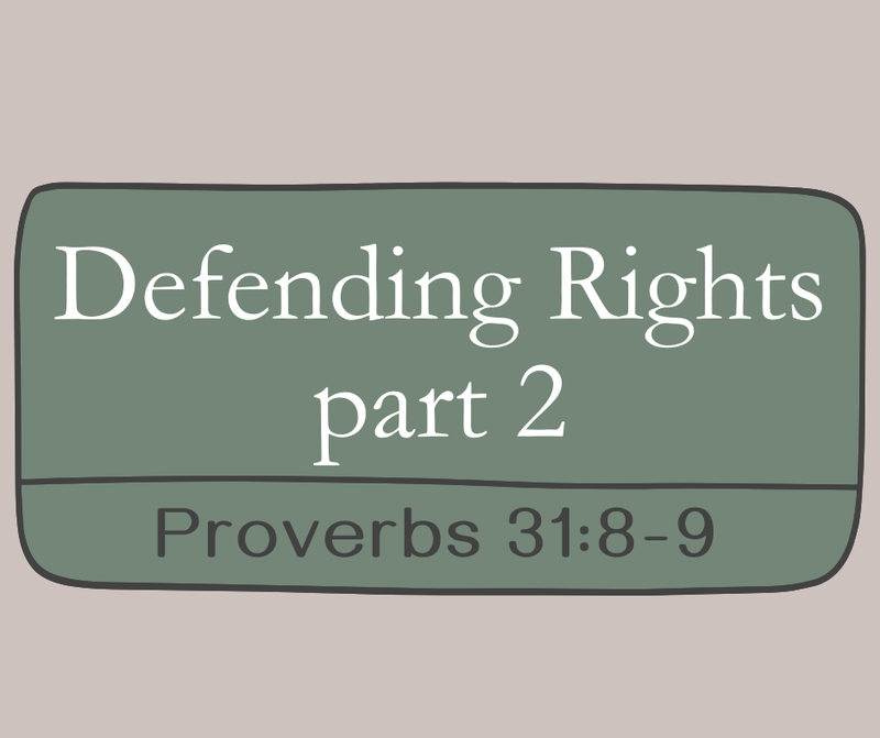 First Baptist Church Kearney MO -Sermon, Defending Rights - Part 2