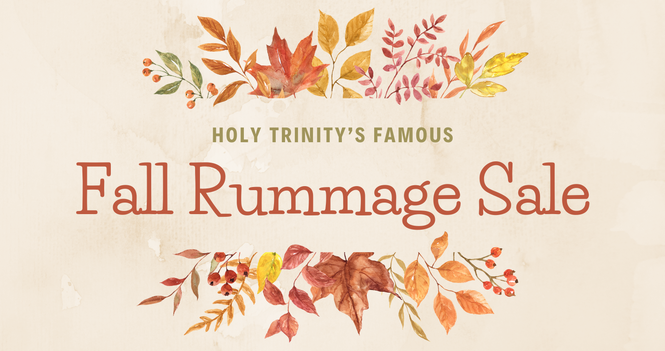 Get Ready for Holy Trinity's Fall Rummage Sale 