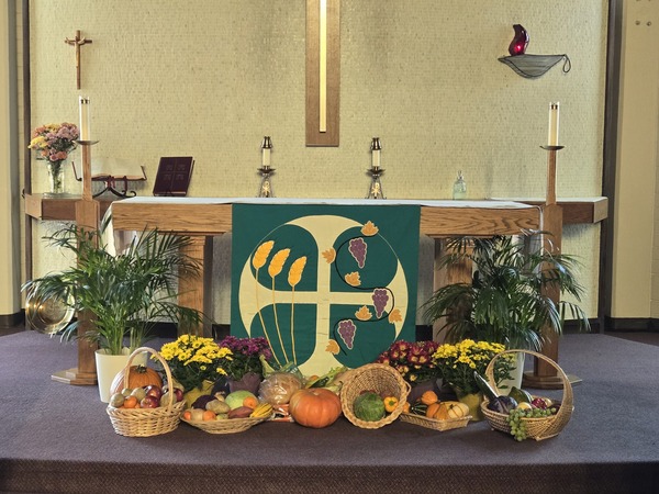 Thank you to all who helped provide items to decorate the church for Harvest Thanksgiving and those who gave their time to prepare the Sanctuary
