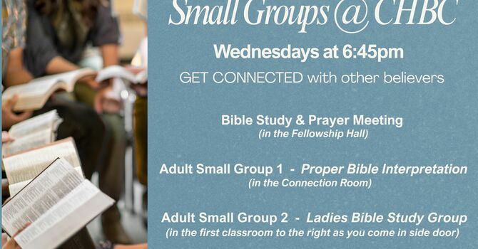 Wednesday Small Groups