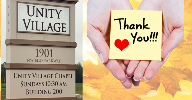 Celebrate Our New Unity Village Chapel Sign!!!
