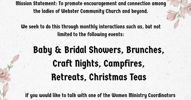 Women's Ministry Information image