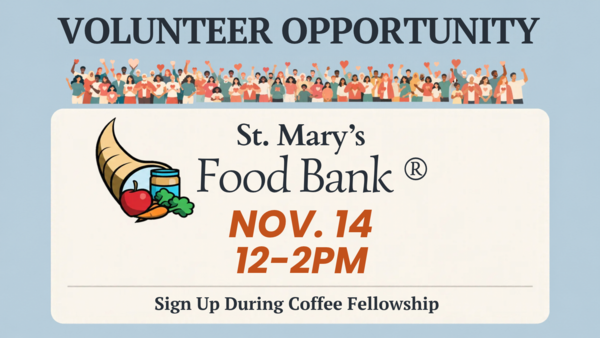 St. Mary's Food Bank Serve Opportunity