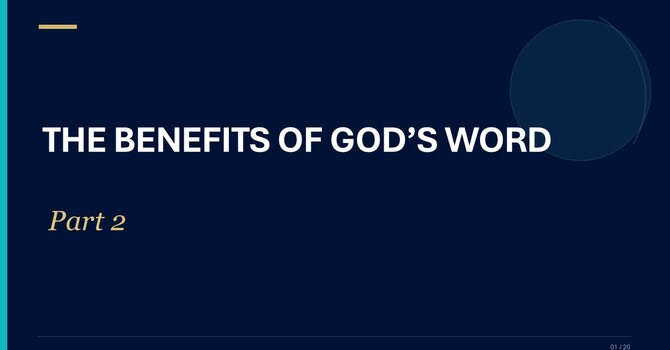 The Benefits of God's Word
