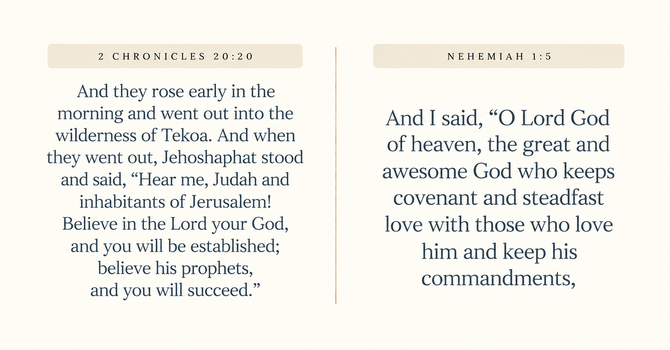 2 Chronicles 20:20 & Nehemiah 1:5 image