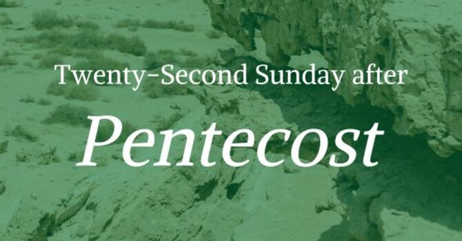 TWENTY SECOND SUNDAY AFTER PENTECOST, OCTOBER 25, 2026 image