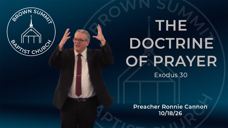 The Doctrine of Prayer