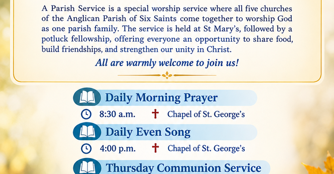 Worship Schedule