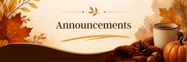 Announcements