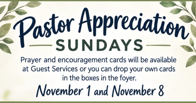 Pastor Appreciation Sundays