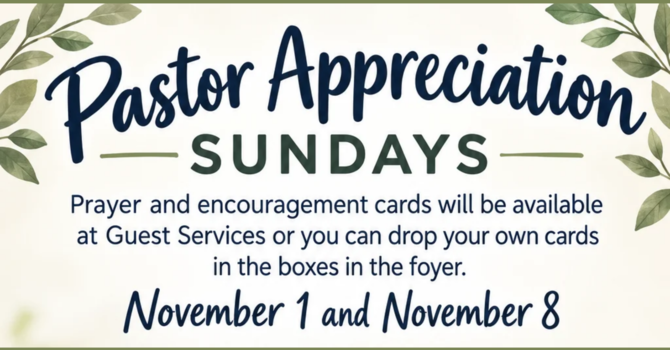 Pastor Appreciation Sundays