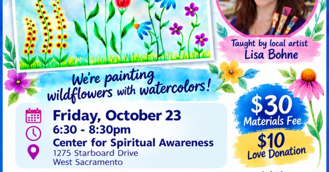 Wildflower Watercolor Painting Class image