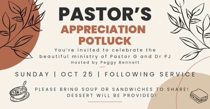 Pastors' Appreciation Potluck