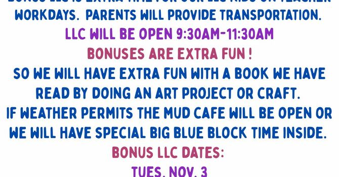 TEACHER WORK DAYS MEANS BONUS LLC DAYS! image
