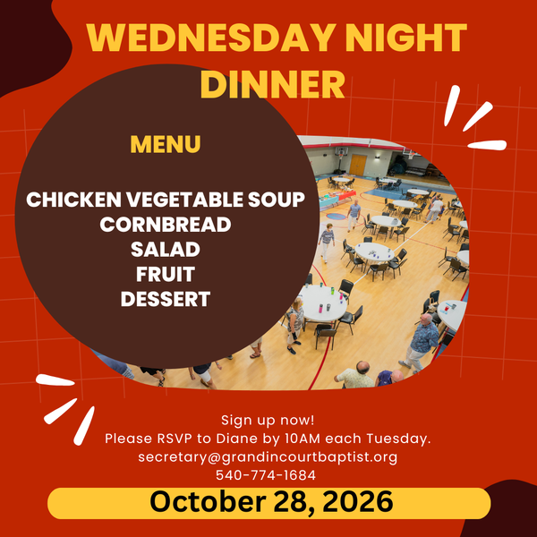 Wednesday Fellowship Dinner 
