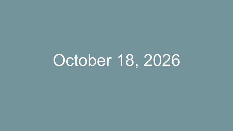 October 18 2026
