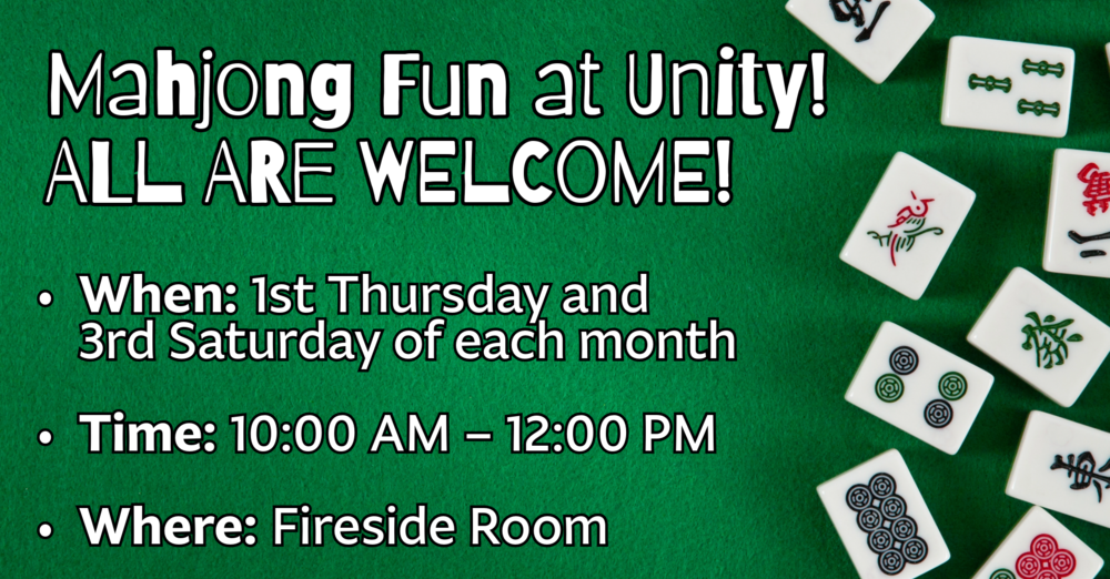Mahjong Fun at Unity of Wimberley
