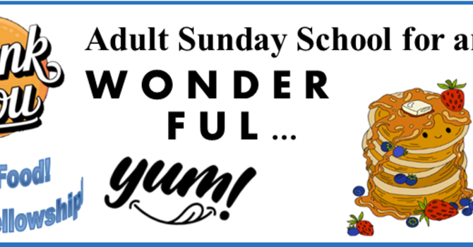 Sunday School Breakfast - Thank you image