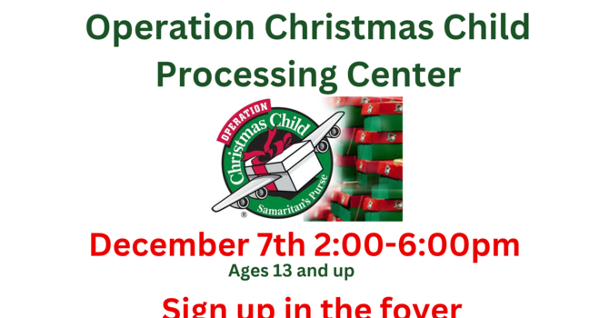 Operation Christmas Child  Processing Center 