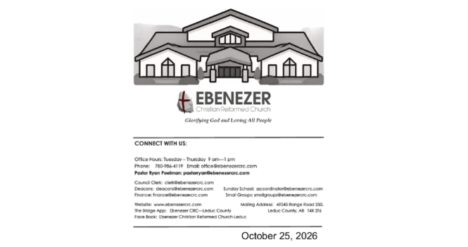 October 25, 2026 Bulletin