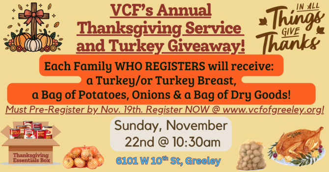  Thanksgiving Service and Food Giveaway.