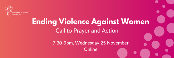 Hear from Vicki Sherry online at Ending Violence Against Women: Call to Prayer and Action