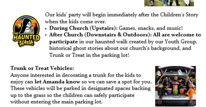 Trunk or Treat/Halloween Party