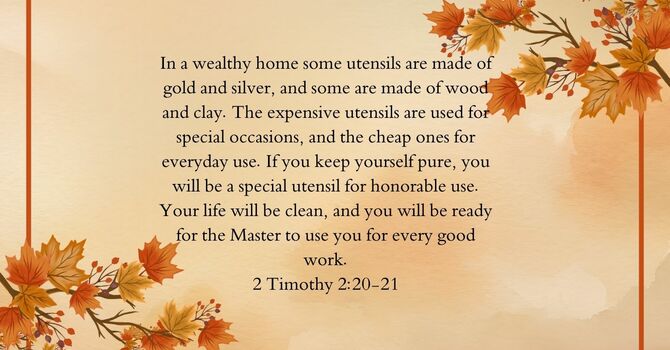 When God Hands out His Noble Work!