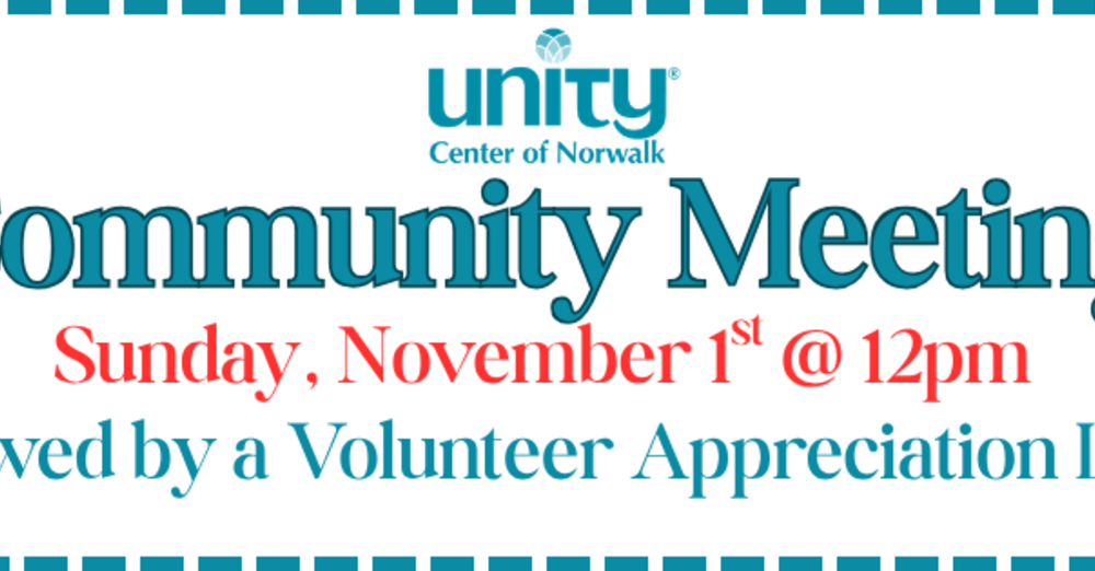 Community Meeting & Volunteer Appreciation Lunch