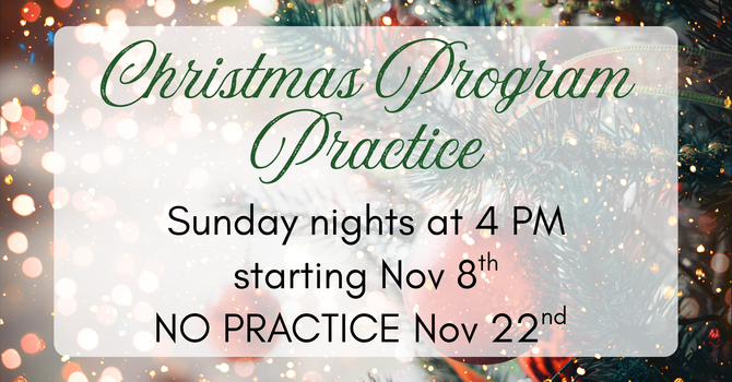 Christmas Program Practice