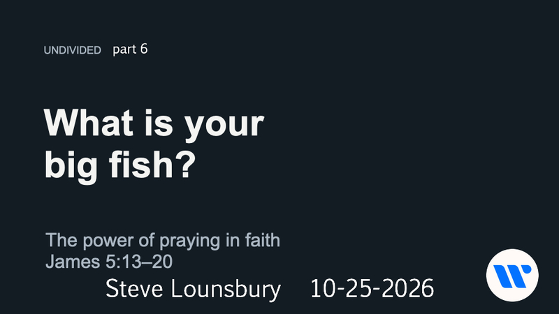 What is your big fish?
