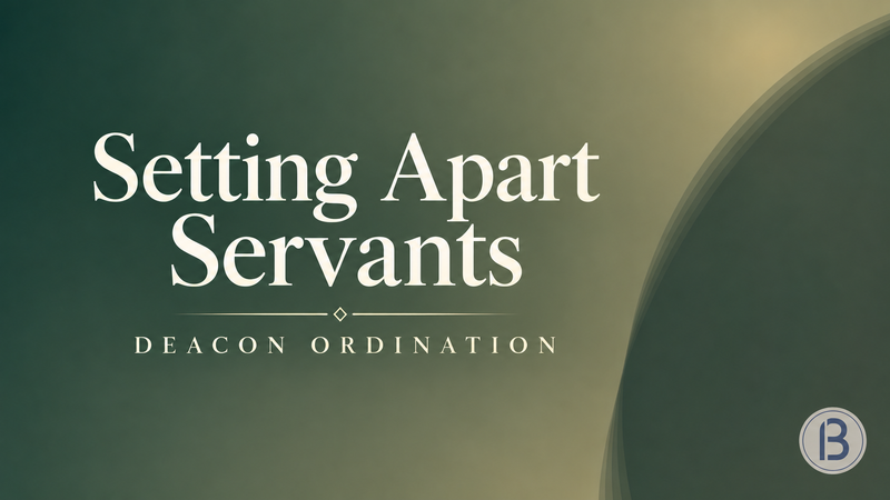 Setting Apart Servants