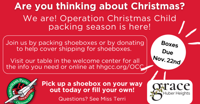 Operation Christmas Child | Pack a Shoebox image