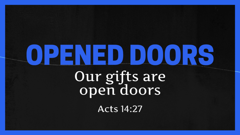 Opened doors