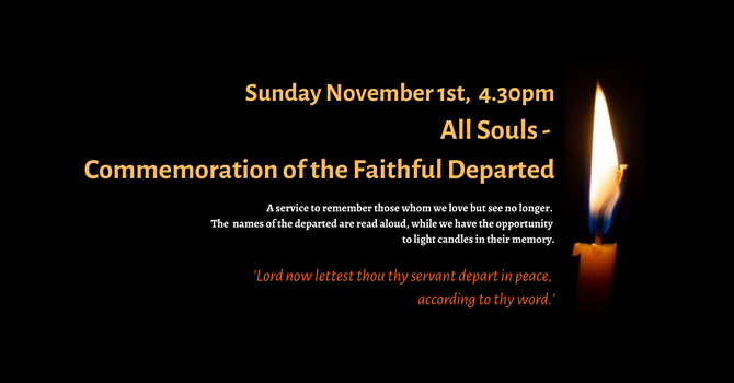 Commemoration of the Departed / All Souls Evensong Nov 1, 4:30pm image