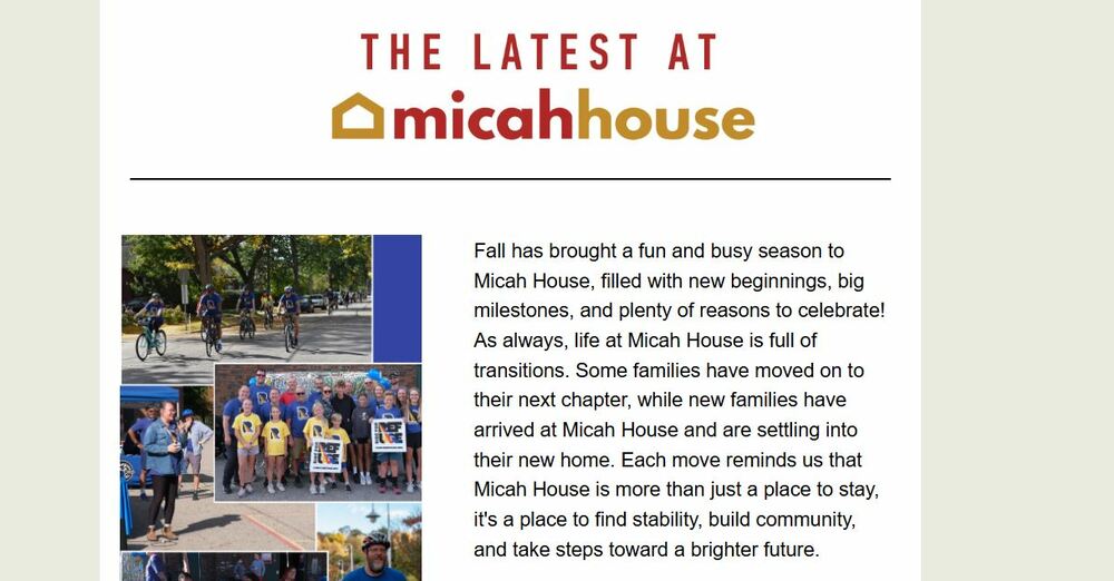 The latest from Micah House