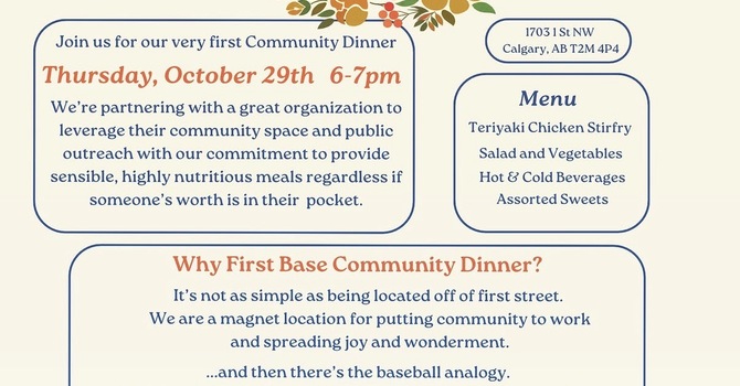 Introducing First Base Community Dinner