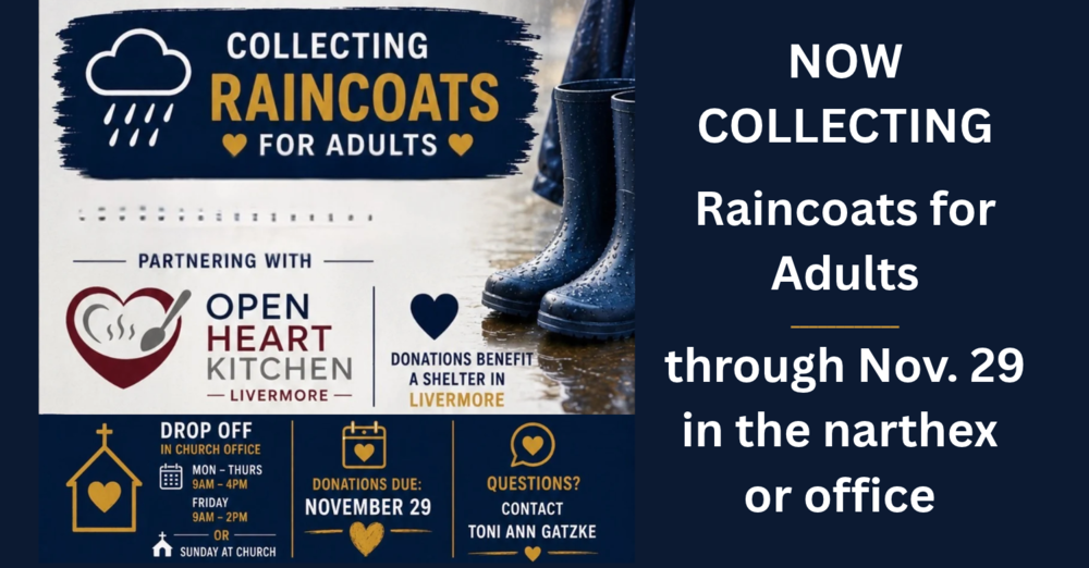 Raincoat Drive - Going on Now