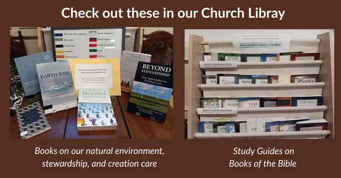 Bible Studies and Creation Care - find some good books in our Library image