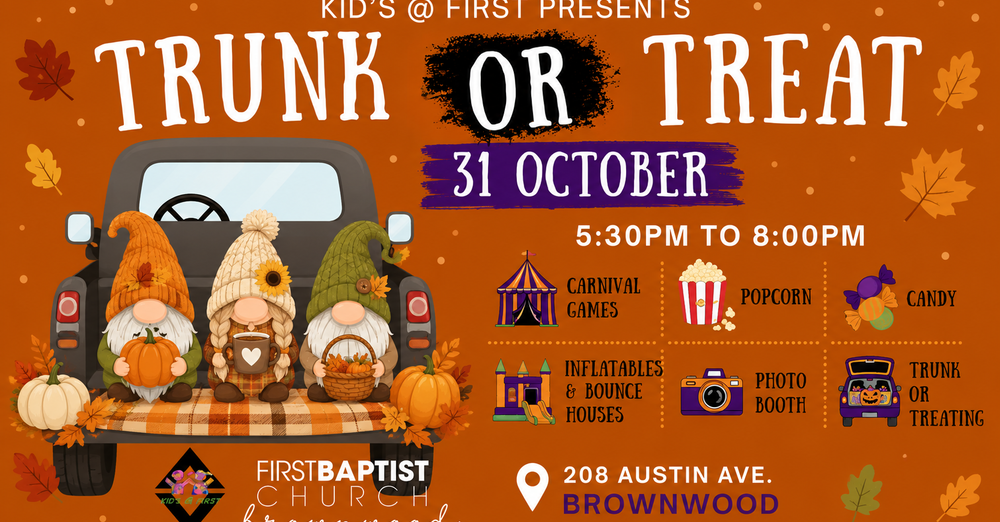  TRUNK OR TREAT @ FIRST! 