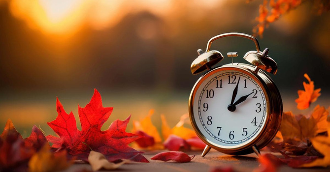 Daylight Saving Time ends at 2am on Sunday, November 1st. Remember to set your clocks back one hour. image