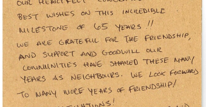 Anniversary Greetings from Our Ismaili Neighbours
