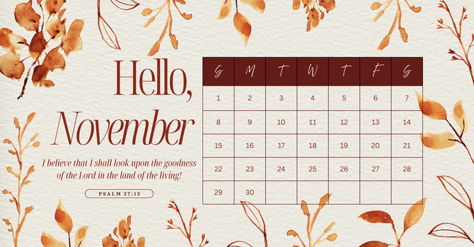 November Meditation Scripture