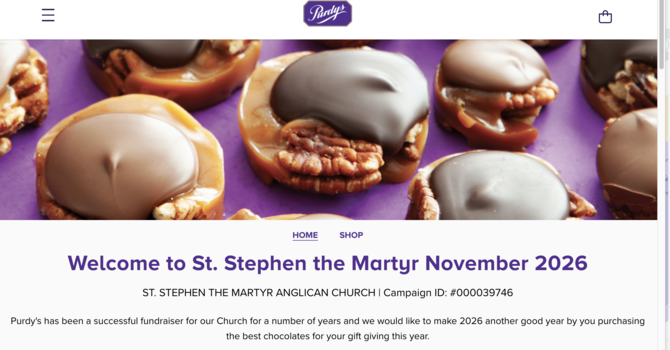 Purdys Chocolate Fundraiser Now Open
