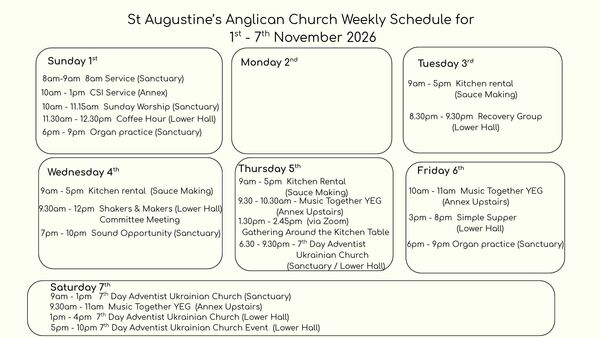 Church Calendar