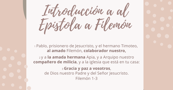Introducción a la Epístola a Filemón (Flm).