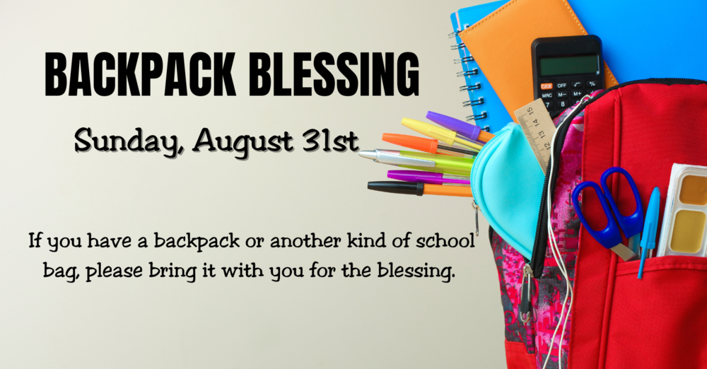 Blessing of the Backpacks