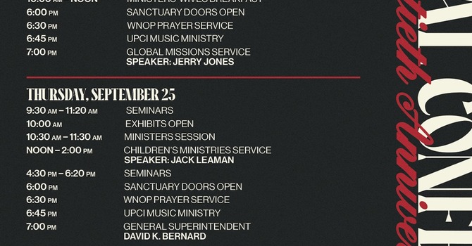 80th Anniversary of UPCI General Conference